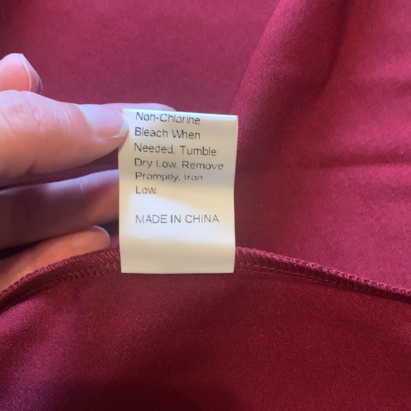 ROMWE Women's Sweet Scallop Sleeveless Flare Swing Pleated A-line Dress Maroon M - Picture 8 of 8